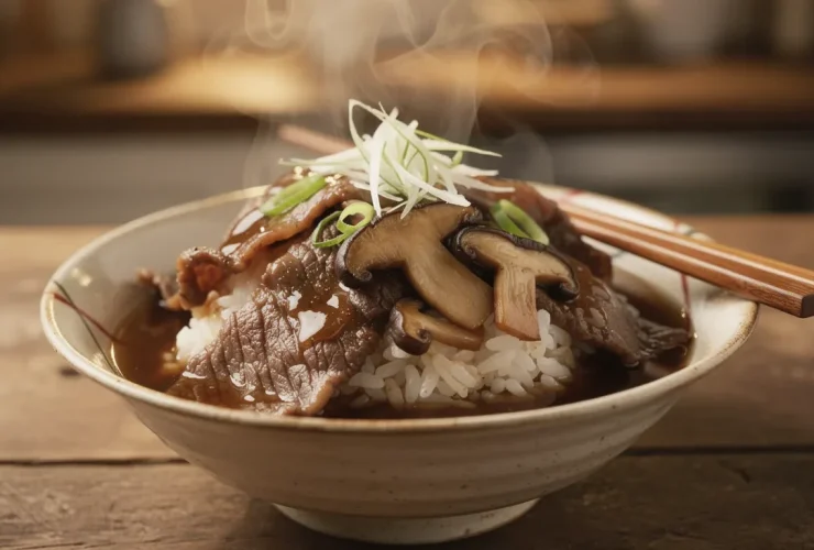 Bol de donburi japonais fumant