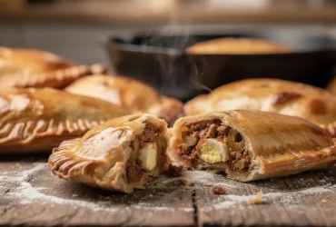 Empanadas argentines dorées scellées à la fourchette