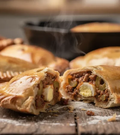 Empanadas argentines dorées scellées à la fourchette