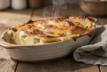 Gratin dauphinois rustique doré à la crémeuse