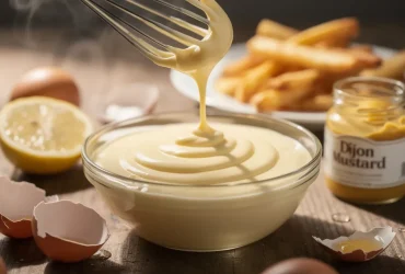 Mayonnaise maison crémeuse fouettée à la main
