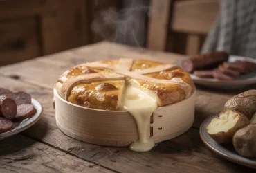 Mont-d'Or AOP cuit dans sa boîte en épicéa avec vapeur