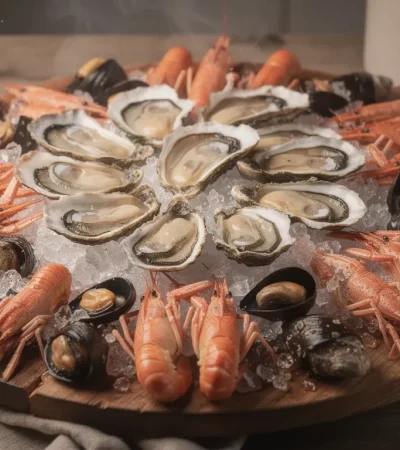 Plateau de fruits de mer rustique pour 12 personnes