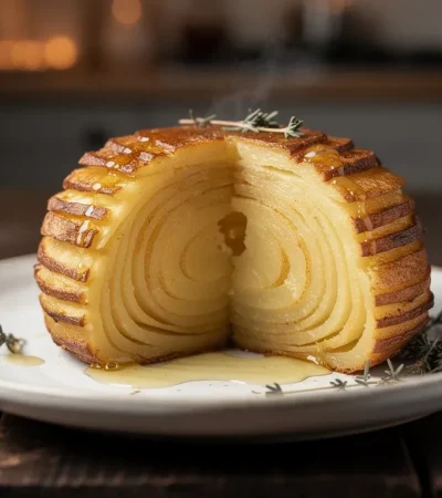 Pommes Anna croustillantes au beurre clarifié