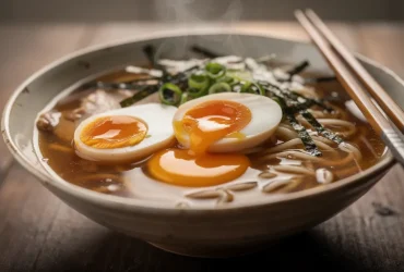 Bol de ramen avec œuf mollet coulant