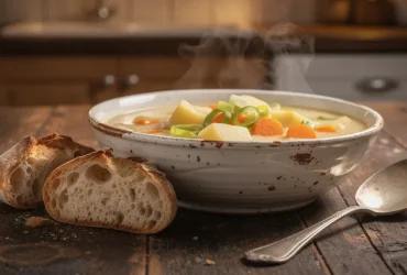 Soupe rustique aux légumes d'hiver française