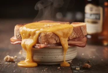 Welsh rarebit au cheddar fondant avec bière