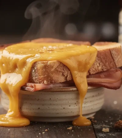 Welsh rarebit au cheddar fondant avec bière