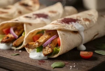 Wraps de shawarma au poulet grillé