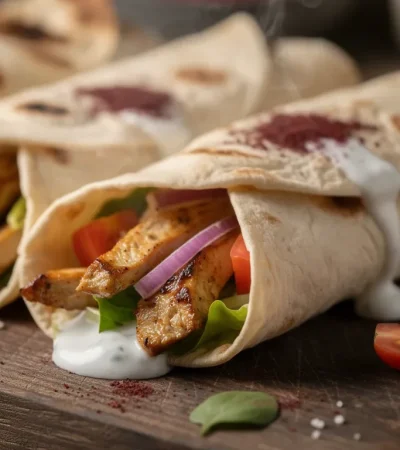 Wraps de shawarma au poulet grillé
