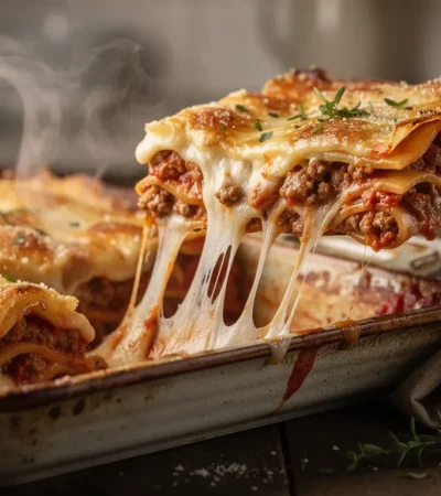 Lasagnes maison tout juste sorties du four